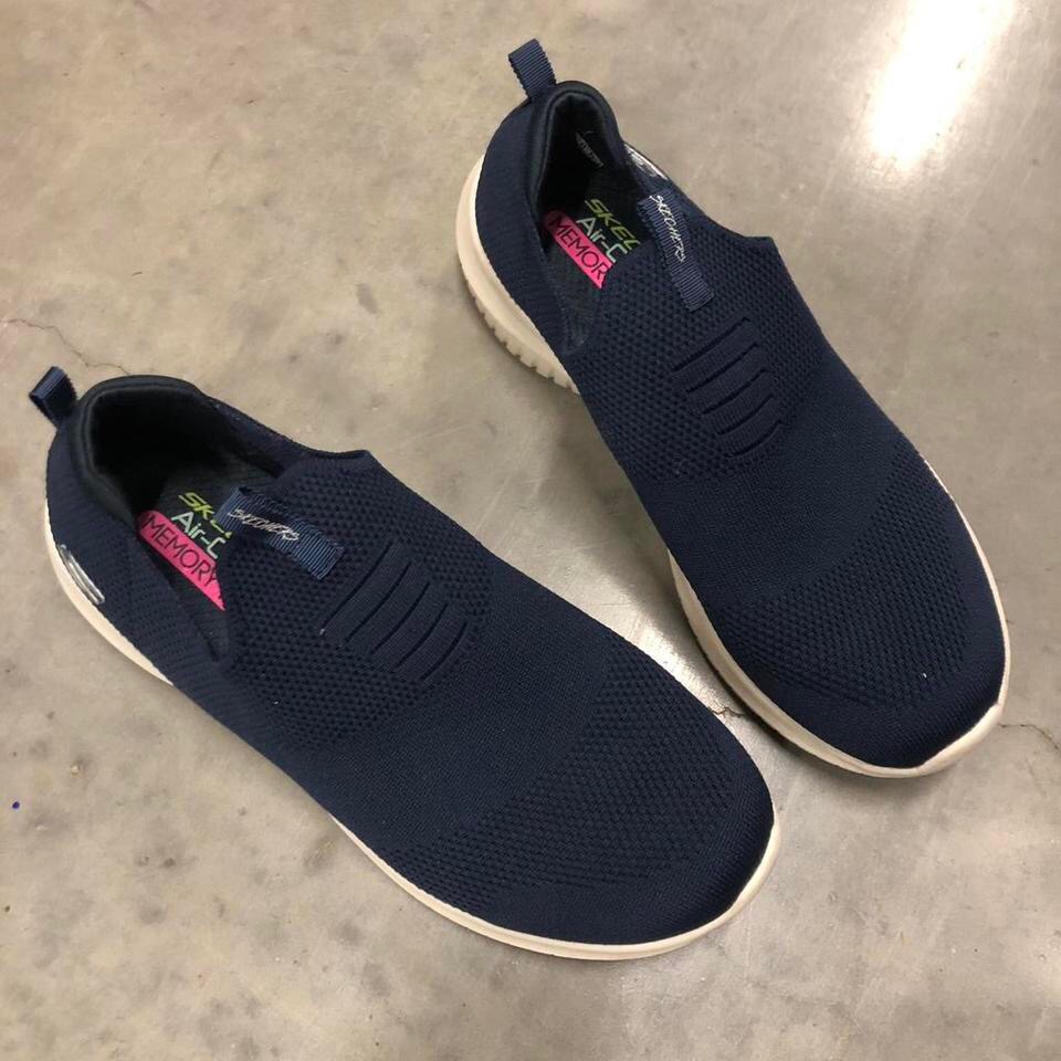 Navy Blue Skechers Slip On Shoes With Memory Foam